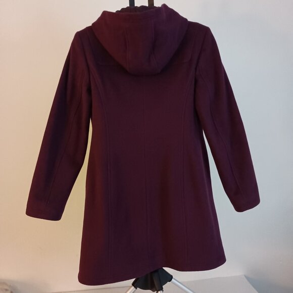 L.L. Bean Women’s Classic Lambswool Duffel Coat Maroon Size 10 Item 284397 EUC - Picture 16 of 16